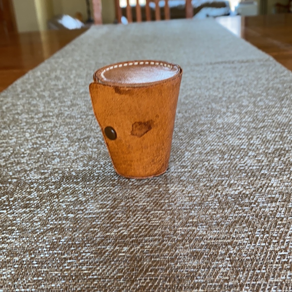 Vintage Metal Shot Glasses in Leather Rupp Case - Picture 7 of 12